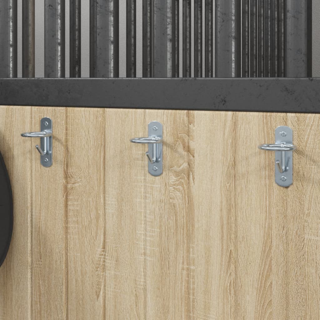 Bucket Hooks 3 pcs Wall Mounted Silver Galvanised Steel
