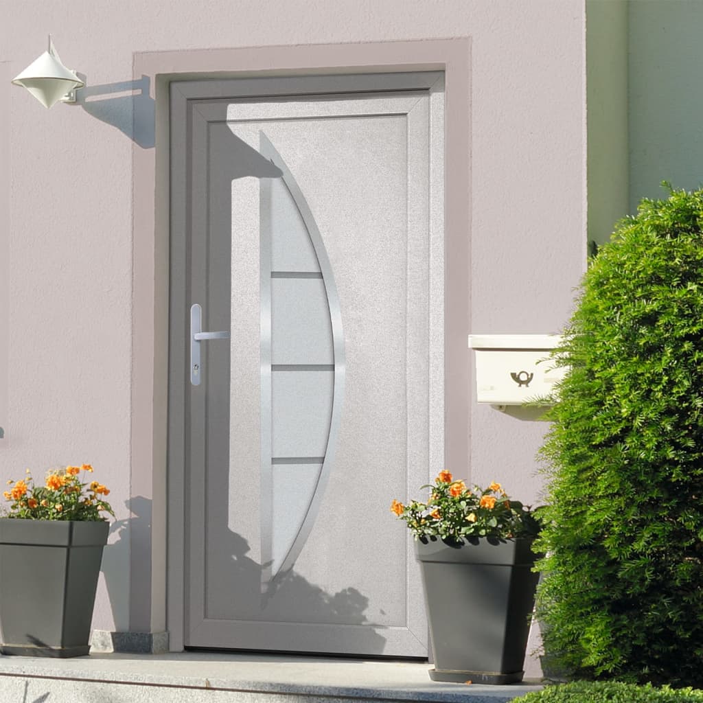 Front Door White 98x200 cm PVC
