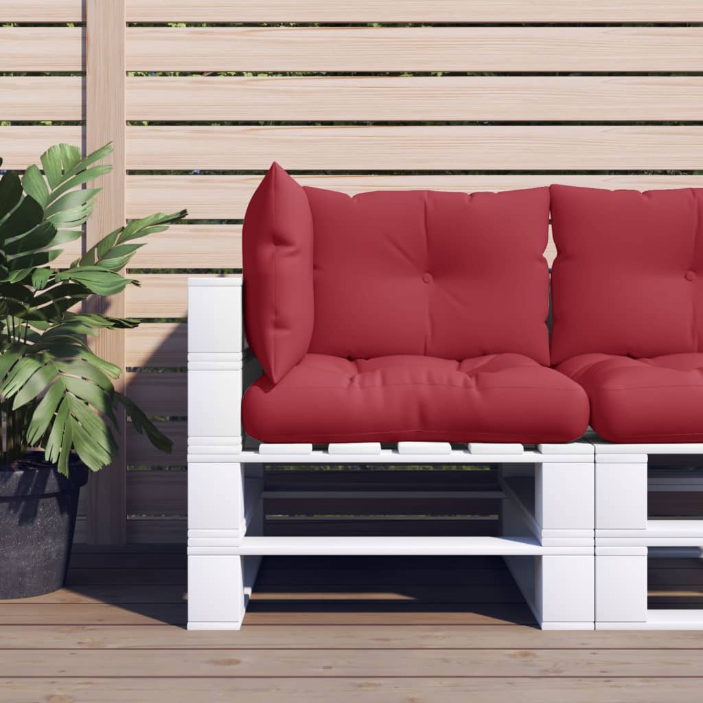 Pallet Cushions 3 pcs Wine Red Fabric