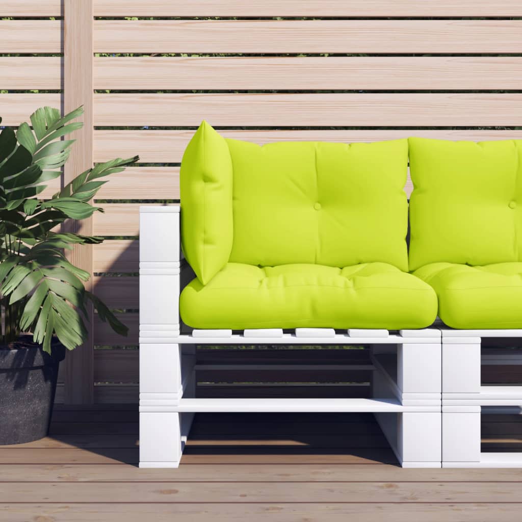 Pallet Cushions 3 pcs Bright Green Fabric