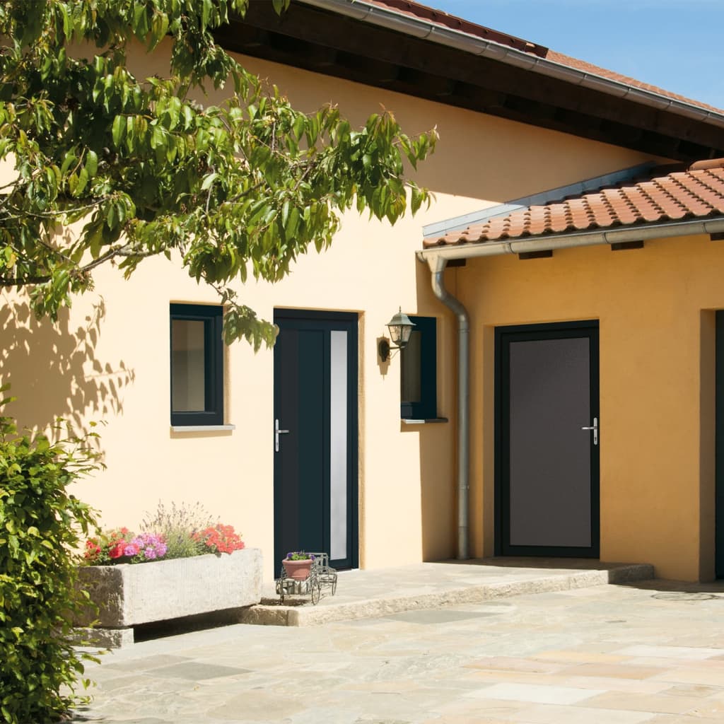 Front Door Anthracite 98x208 cm PVC