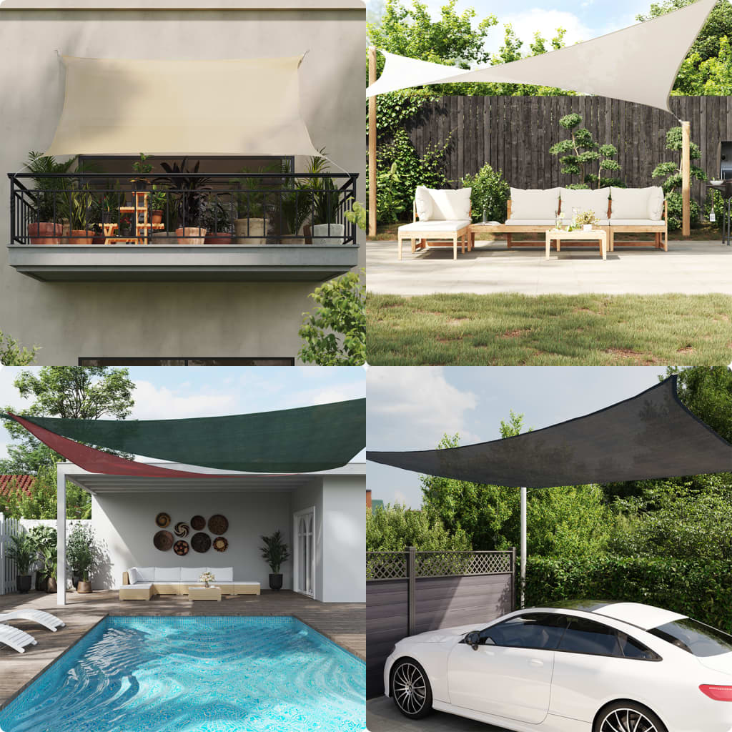 Sunshade Sail 160 g/m² Brown 5x5 m HDPE