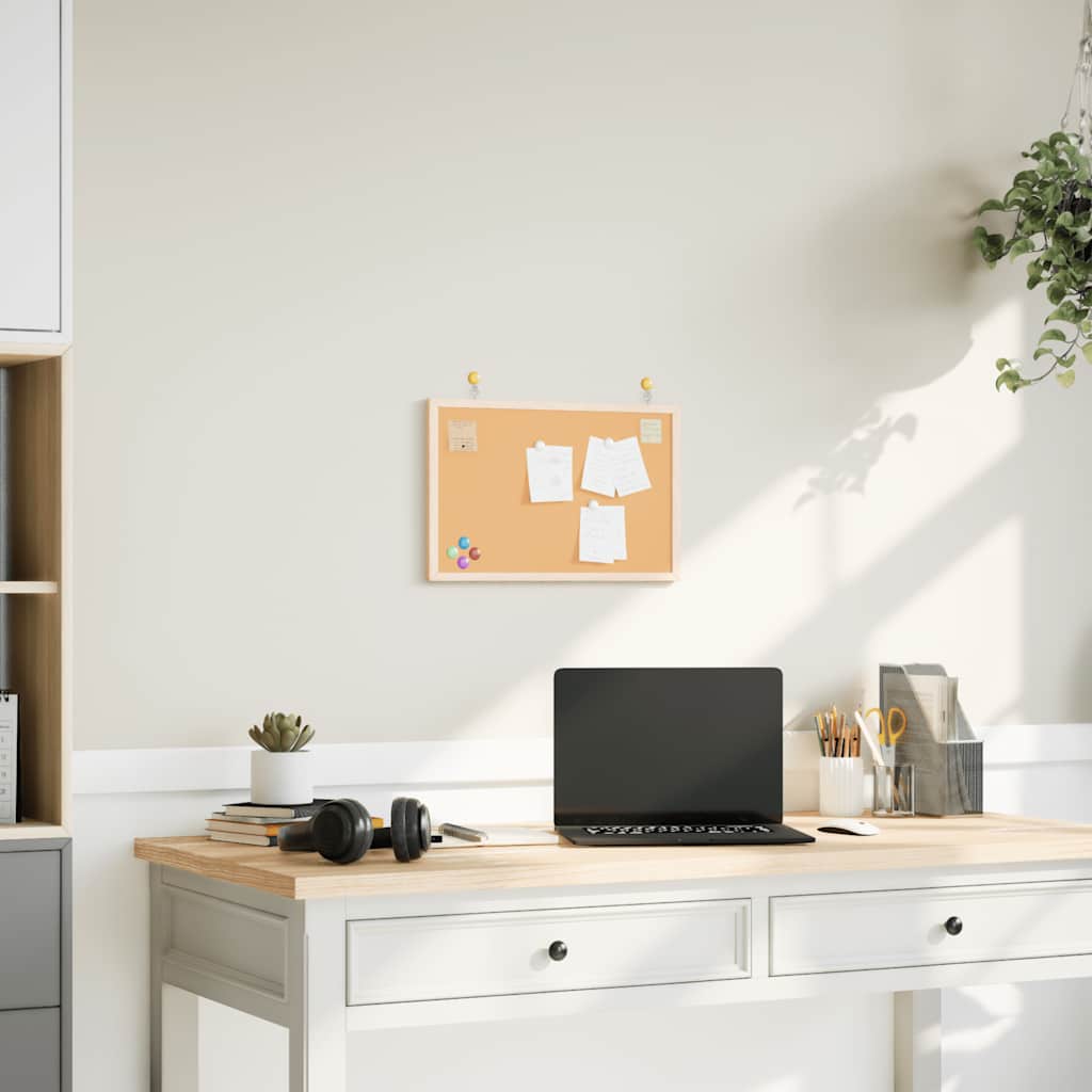 Cork Board with Solid Pine Wood Frame 40x30 cm