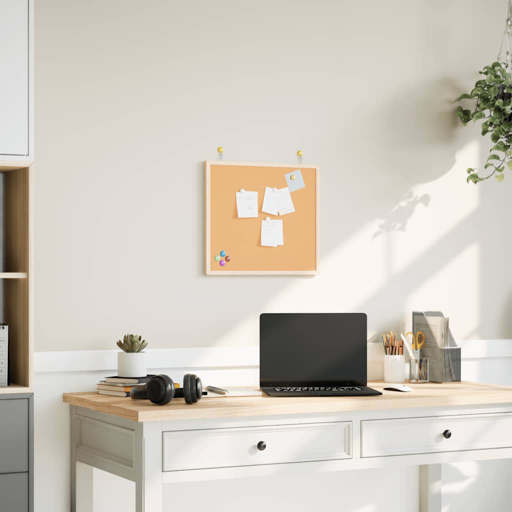 Cork Board with Solid Pine Wood Frame 40x40 cm