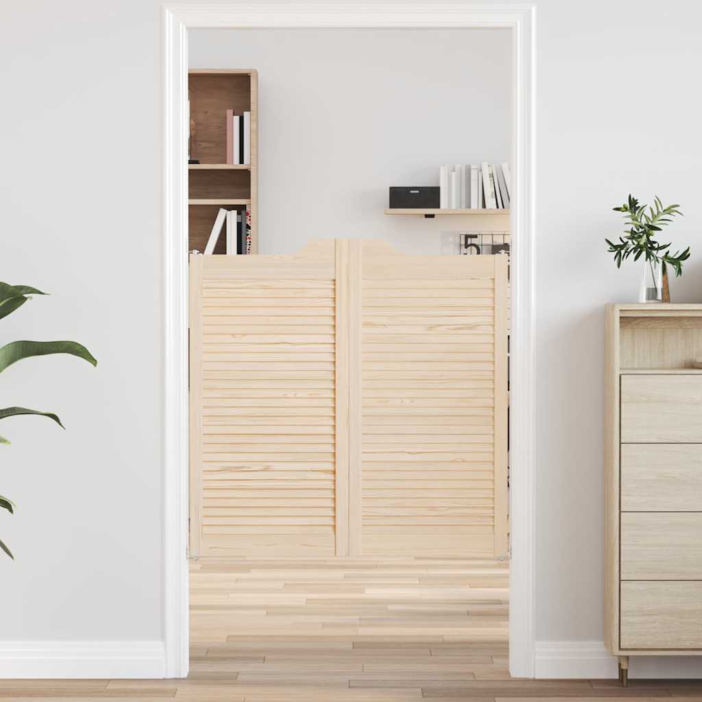 Swing Doors Louvred Design 2-Pair 100x100 cm Solid Wood Pine